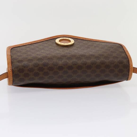 CELINE Macadam Canvas Shoulder Bag Pvc Leather Brown - Picture 6 of 13